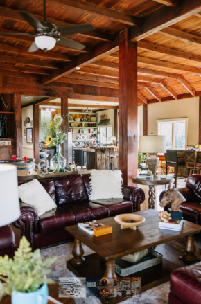 The cabin interior